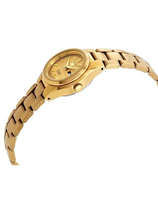 NWT Seiko Series 5 Automatic Gold Dial Ladies Watch